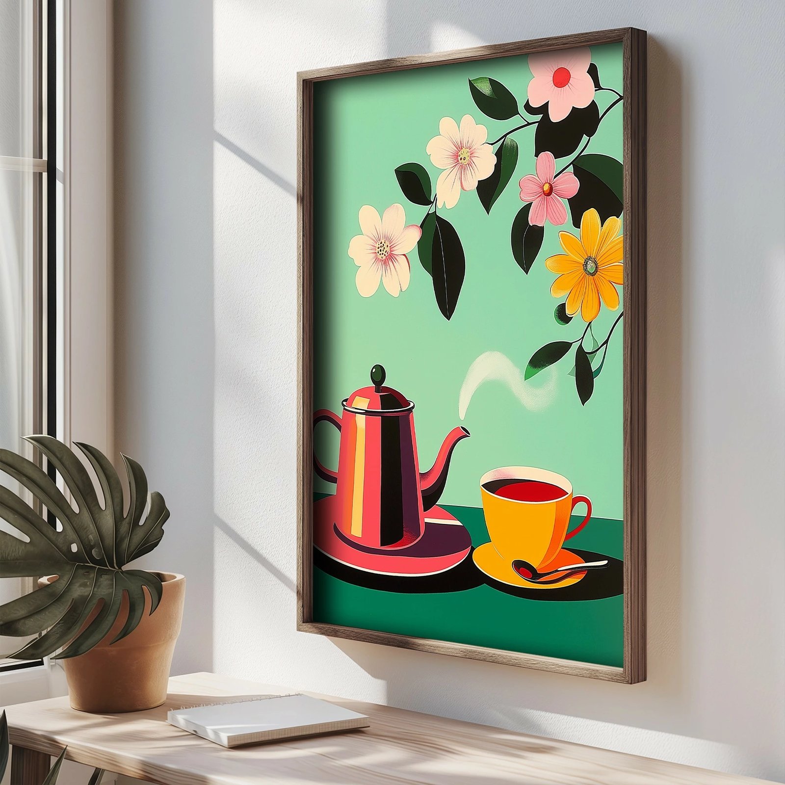 Pikturë dekorative me kornizë MDF, shumëngjyrëshe, Wallity TUN024-XL