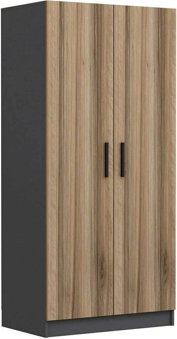 Dollap Skye Decor, ngjyrë antracit dhe lis, 190cm