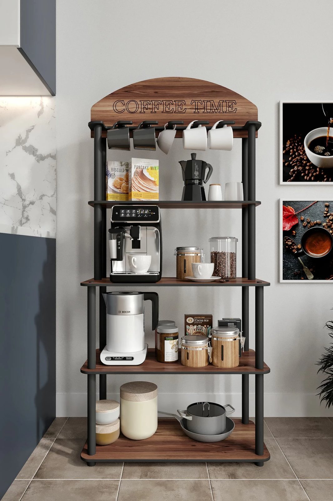 Stendë kafeje Skye Decor, ngjyrë arre, Time