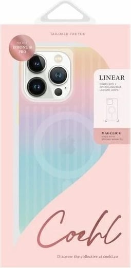 Mbështjellës UNIQ Coehl Linear Magnetic për iPhone 16 Pro, Iridescent
