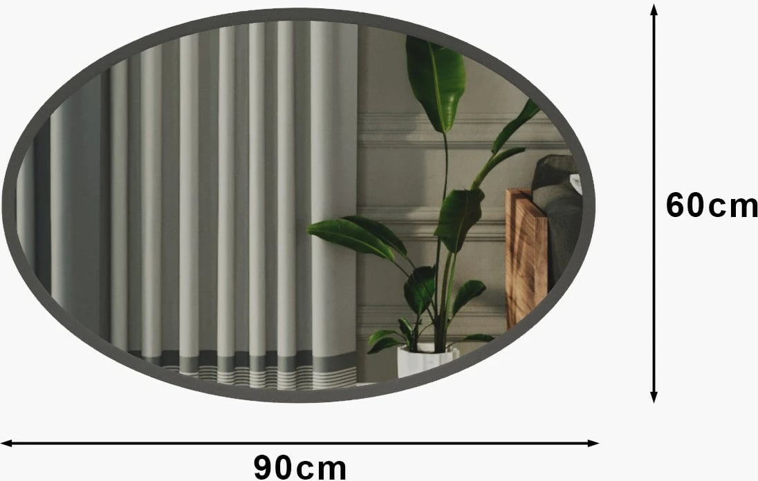 Pasqyrë Skye Decor, ngjyrë antracit, Beyo