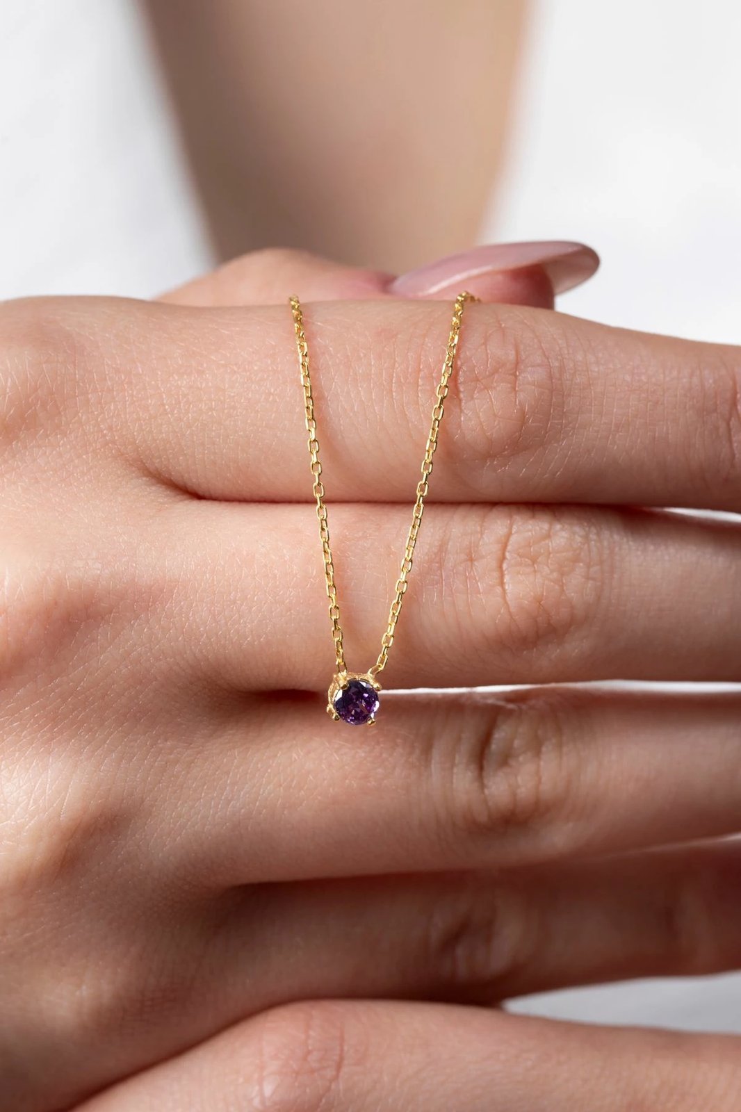 Varëse argjendi Elika Silver, ngjyrë vjollcë, TFNY65235