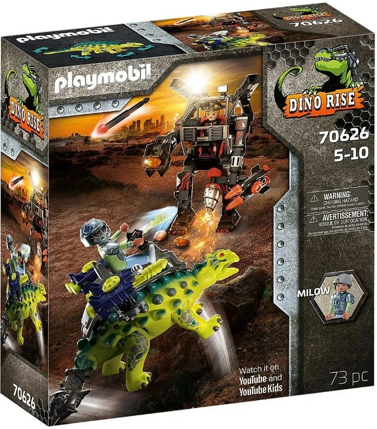 Set lodrash Playmobil Dino Rise 70626 Sajchania Attack Defense, 73 pjesë