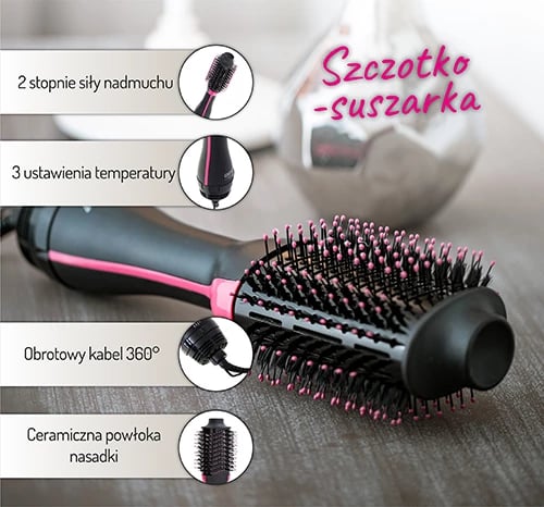 stajler flokësh, Camry Adler CR 2025, 1200W (max 1800W), 2 shpejtësi ajri, 3 nivele temperature, cilindër me veshje qeramike, kabllo 1.75m