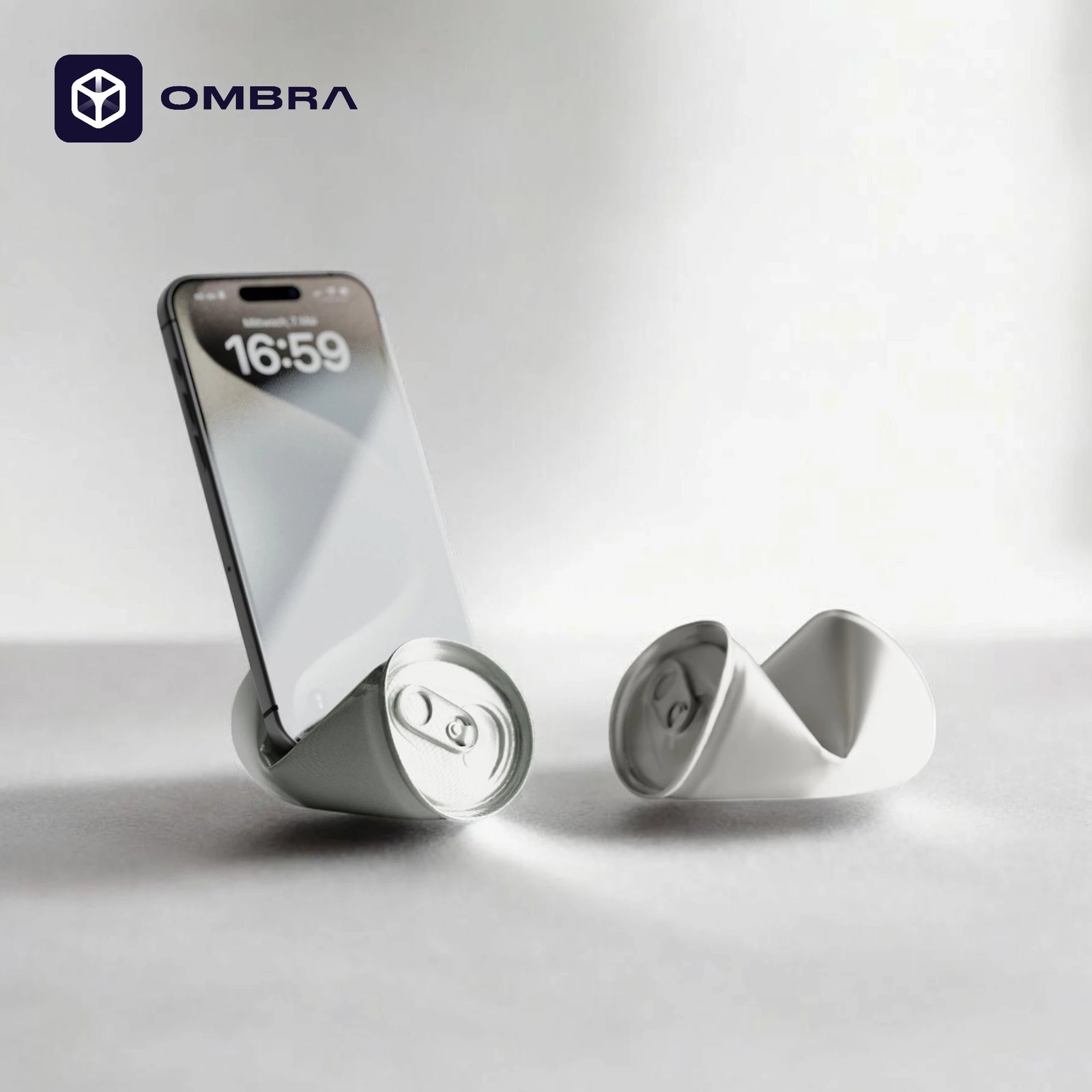 Mbajtëse dekorative për telefon "Soda Can Phone Stand", hiri