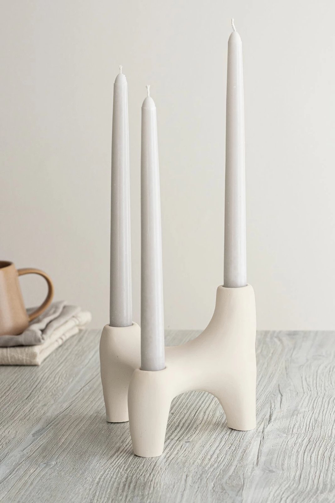 Set qirinjsh (4 copë), Evila Originals, tre këmbësh, bezhë