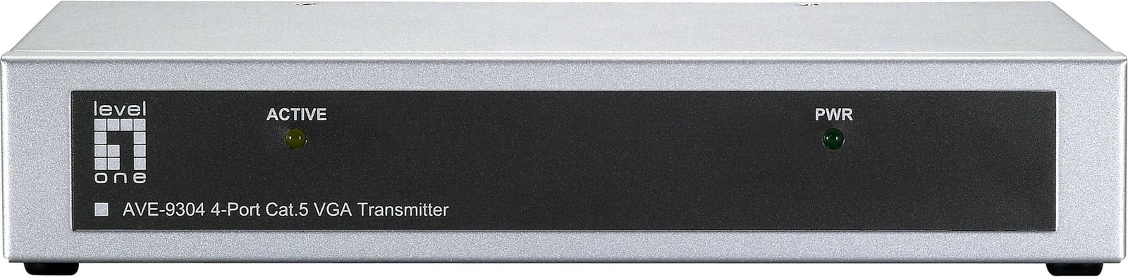 Transmetues AV LevelOne 4-Port Cat.5 VGA, 2048 x 1536, i zi, argjendtë