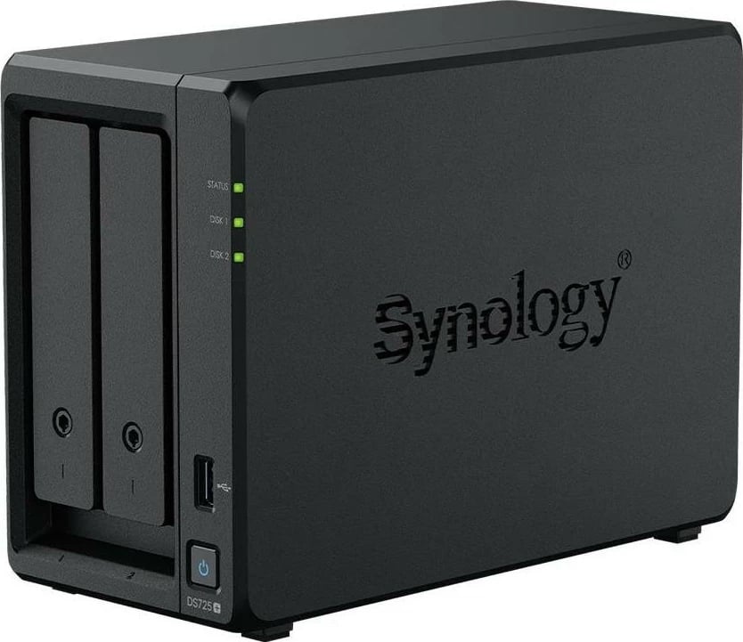 NAS Synology DS725+ me 2x HAT3300-6T (2x 6TB), 4GB RAM, silver