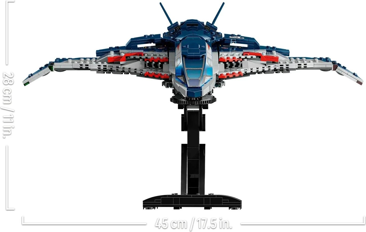 Set LEGO Marvel Quinjet 76325, 5 minifigura, 1131 pjesë