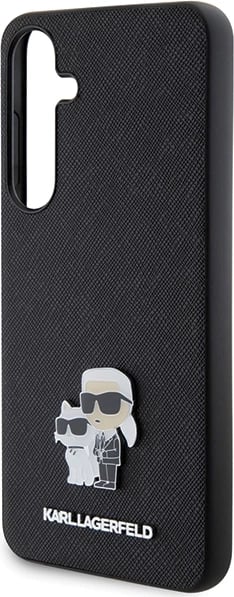Mbështjellës Karl Lagerfeld Saffiano Karl&Choupette Pin për Samsung Galaxy S24, i zi