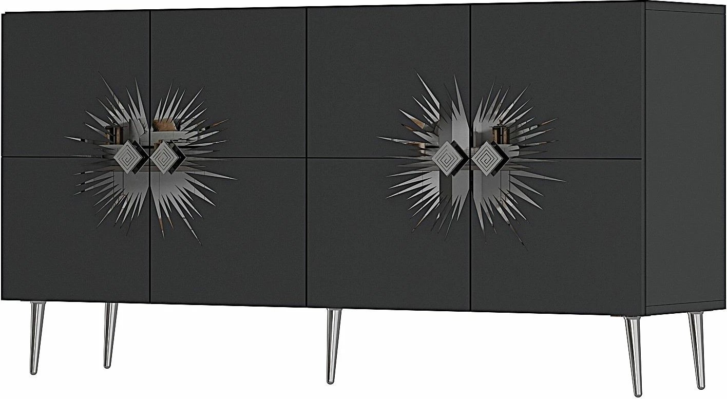 Konsolë Skye Decor, Nida KB150, antracit, argjend