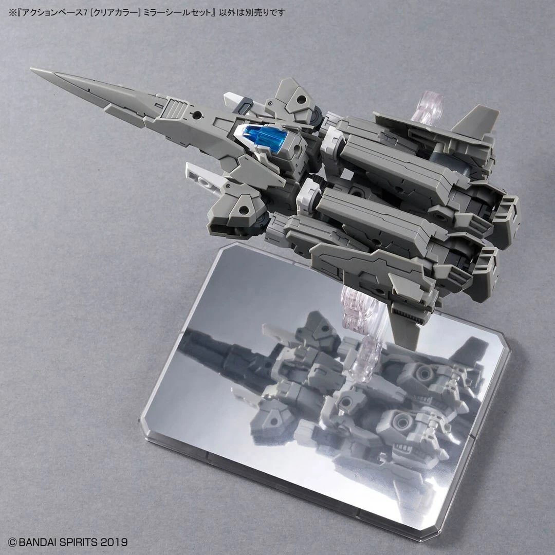 Set bazash ekspozimi Bandai Action Base 7, clear color me ngjitëse pasqyre, 2 copë