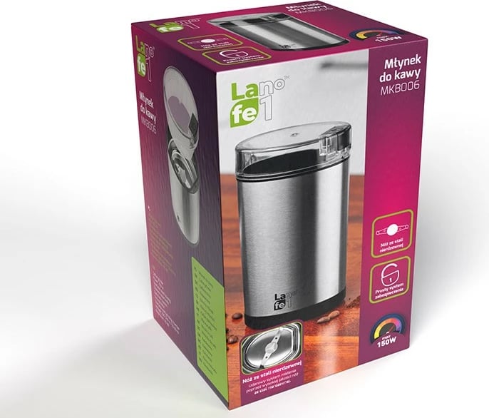 Bluarës kafeje Lafe MKB-006, 70g, inox