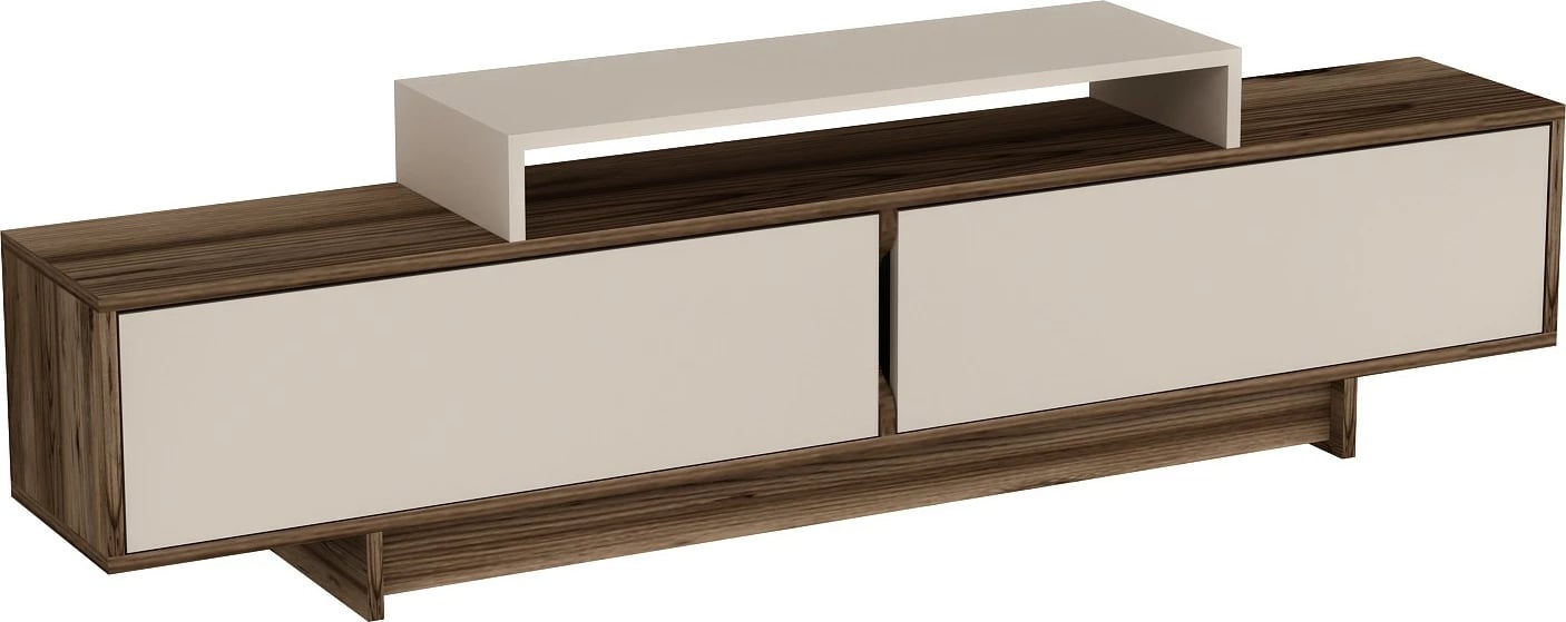 Komodë TV Grasyas, ngjyrë dru arre e çelët dhe bezhë