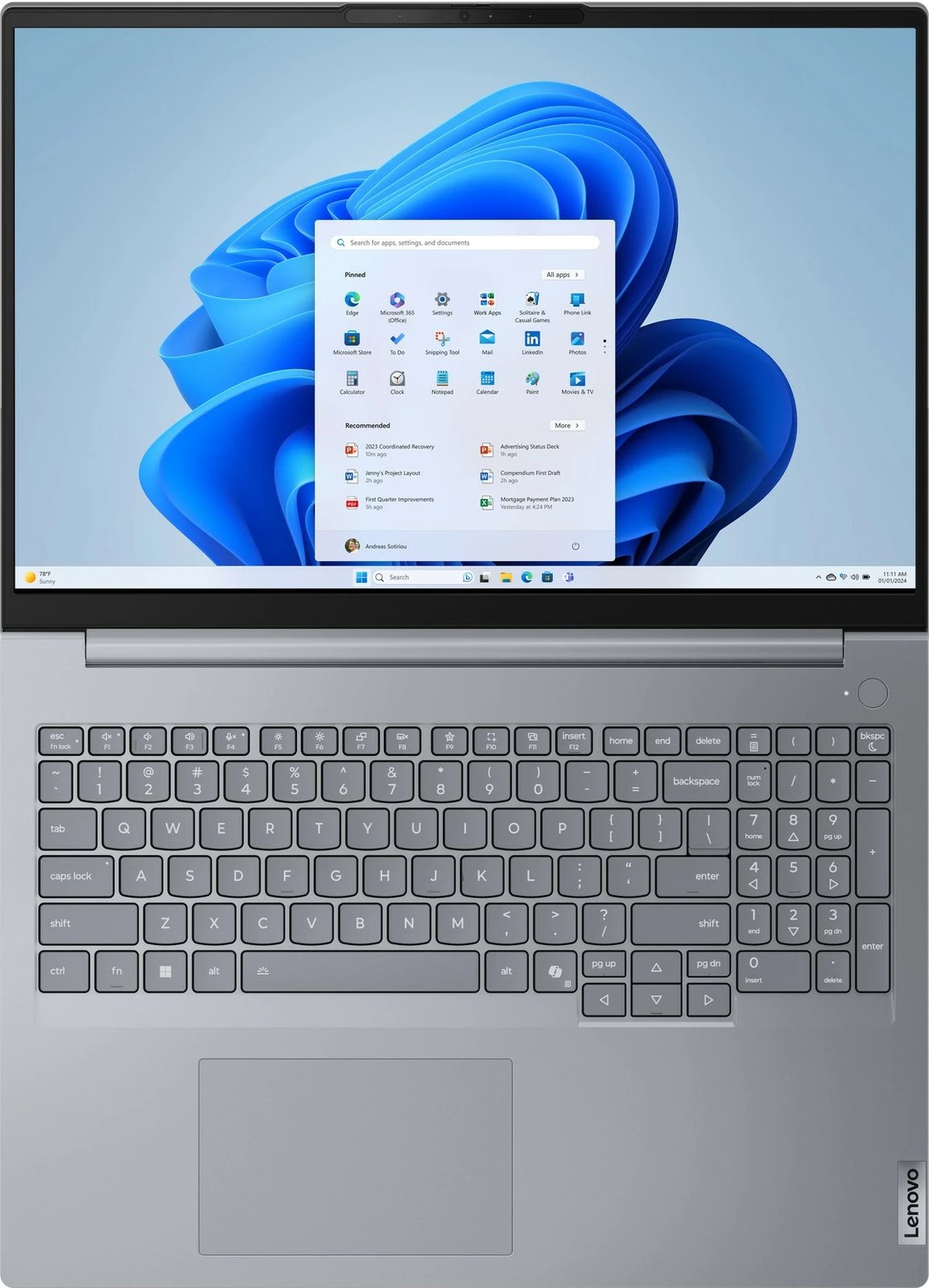 Laptop Lenovo ThinkBook 16 G8 IAL, Intel Core Ultra 5, 16GB RAM, 512GB SSD, Arctic Grey