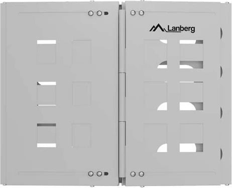 Kornizë murale RACK 19", Lanberg, FB01-5408-10S, 8U, 497×400×390 mm, ngarkesë 12 kg, çelik, gri RAL7035