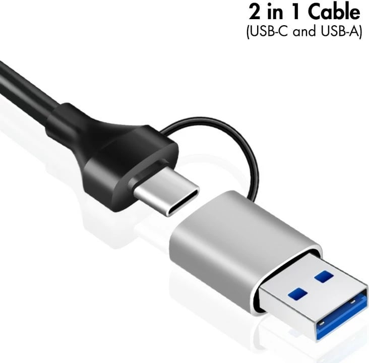 Adapter USB-A/USB-C për Ethernet 2.5G LogiLink UA0422, Gri