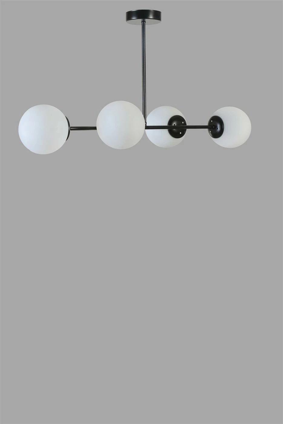 Llambë tavani Opviq, Yeni Favori, 4 llamba, xham i zi dhe i bardhë