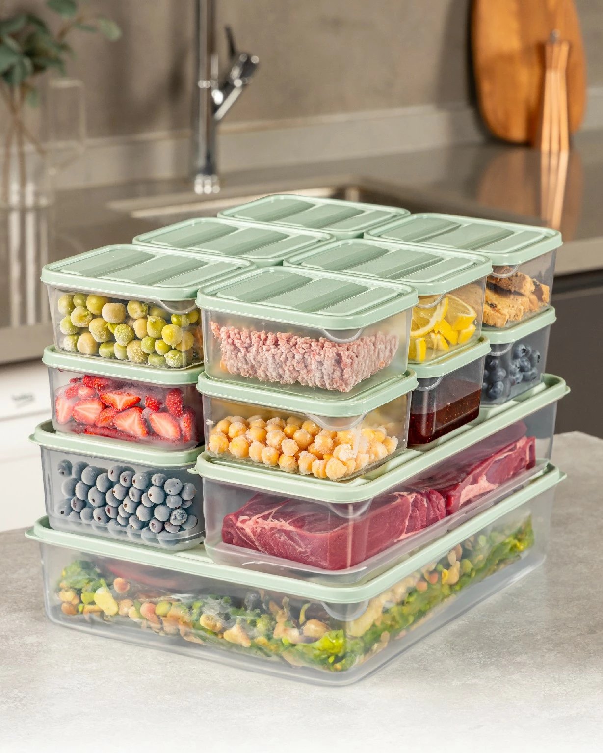 Set kuti për organizim (15 copë), Hermia, YBLLA15LI, ngjyrë mente