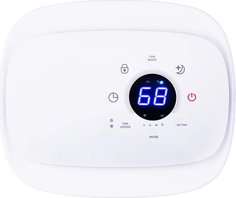 Largues lagështie kompresor, Adler CR 7851, kapacitet 10L/24h, depozitë 2.2L, ekran LED, timer 1-24h, i bardhë
