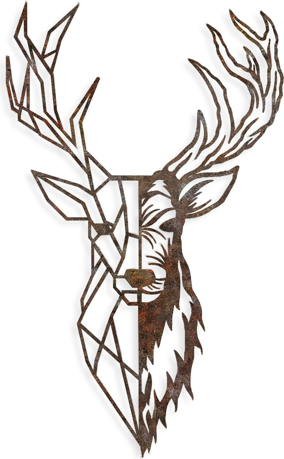 Aksesor dekorativ metalik për mur, kaproll, Wallity, Rusty Deer 3