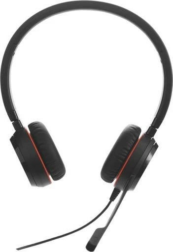 Kufje Jabra Evolve 20 SE MS me mikrofon, USB, për call center, Zeza me të kuqe Kufje Jabra Evolve 20 SE MS me mikrofon, USB, për call center, Zeza me të kuqe