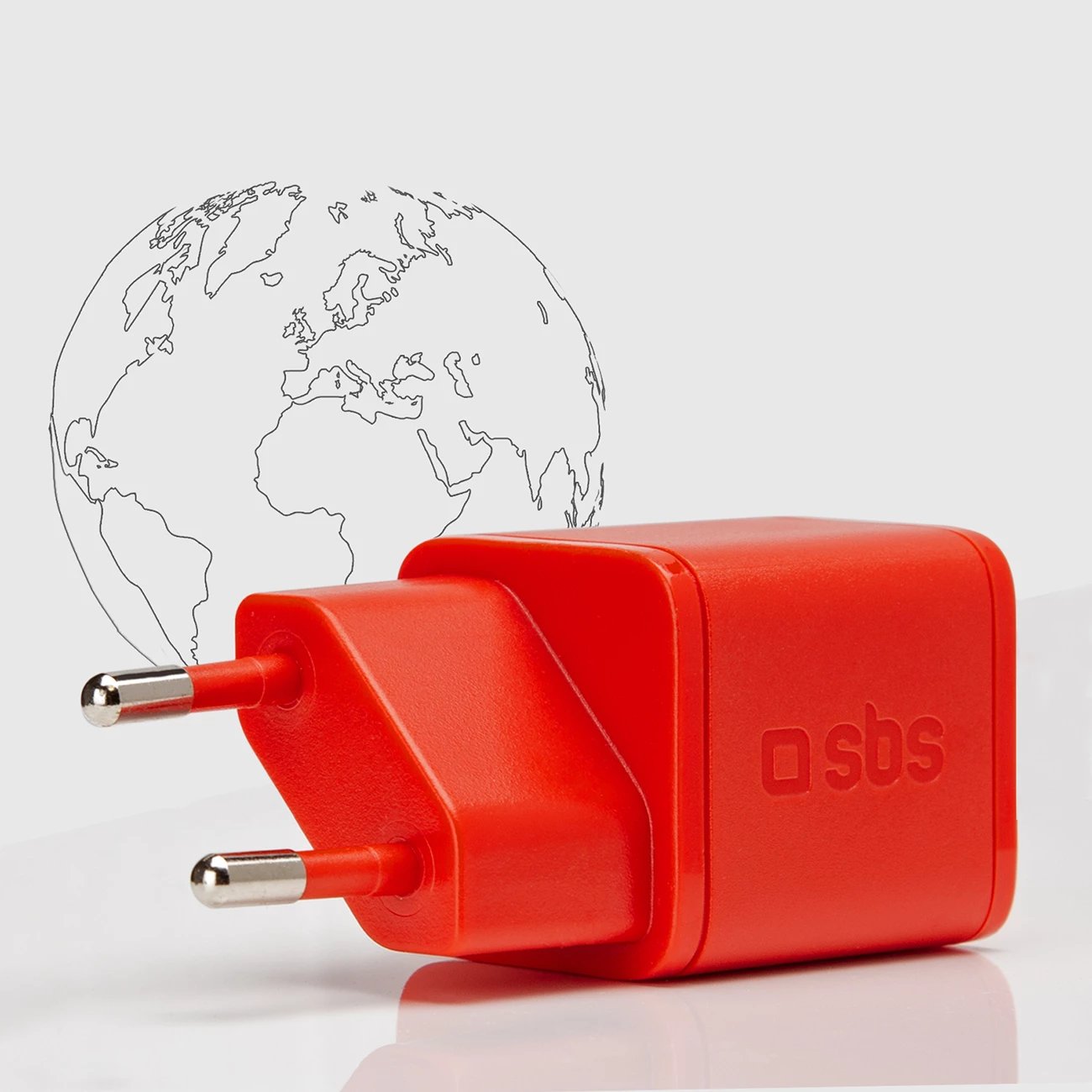 Karikues muri SBS TETRGAN1C20R, 20W, GaN, USB-C, Kuq