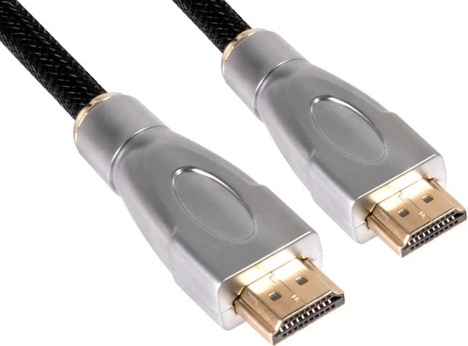 Kabllo HDMI Club3D 2.0 High Speed 1m, 4K60Hz, zi/argjendtë