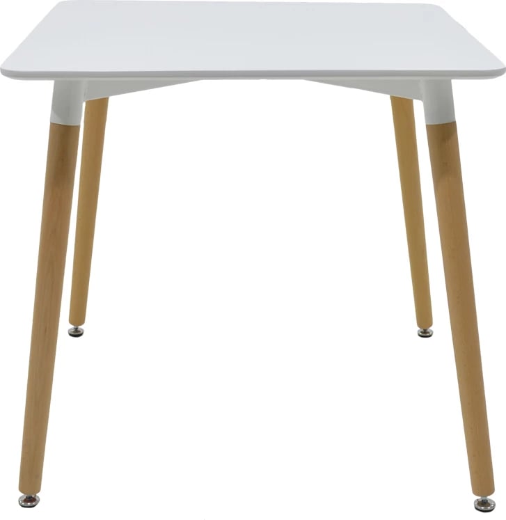 Set tavoline me karrige Ezra-Natali, ngjyrë natyrale-bardhë, 80x80x76cm