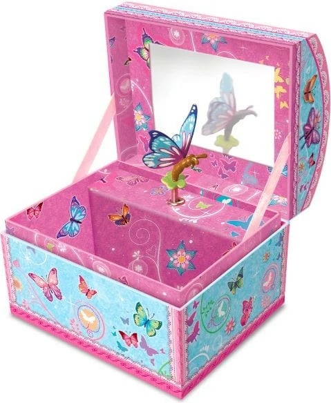 Kuti muzikore për bizhuteri Pulio Butterflies 2, Blu/Rozë