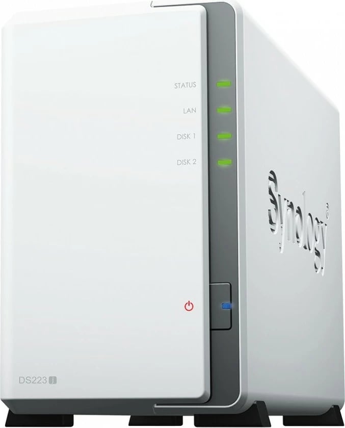 Kasë rrjeti Synology DS223J, 2x HDD, 1 GB RAM, Bardhë