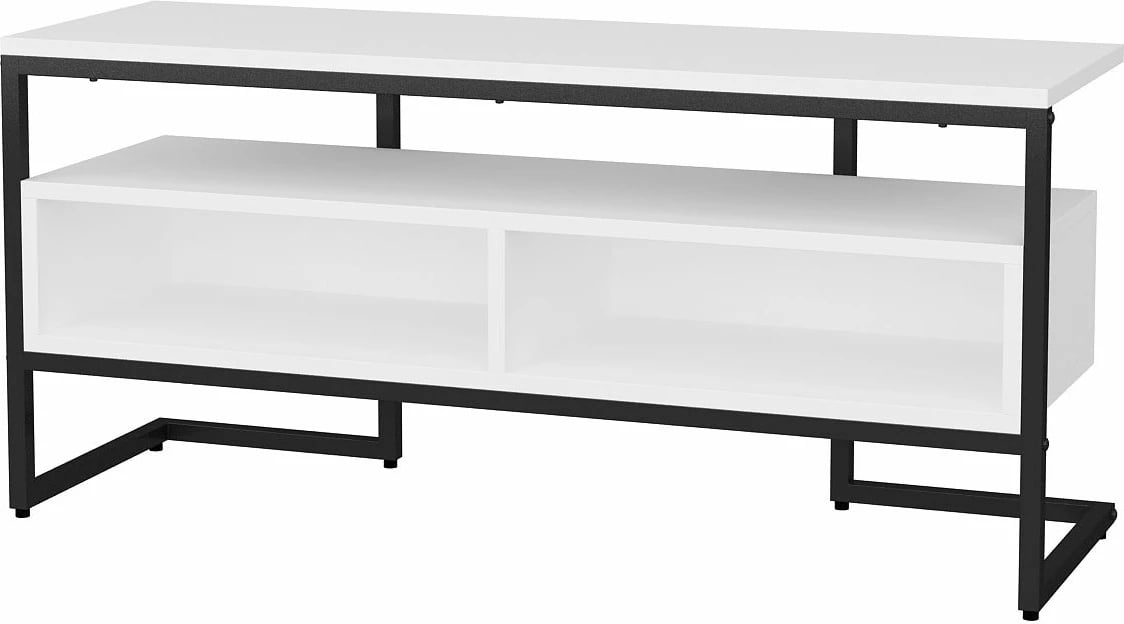 Komodë TV Skye Decor, Merrion, e zezë, e bardhë