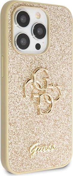 Mbështjellës Guess Glitter Script Big 4G për iPhone 14 Pro, Ari Mbështjellës Guess Glitter Script Big 4G për iPhone 14 Pro, Ari