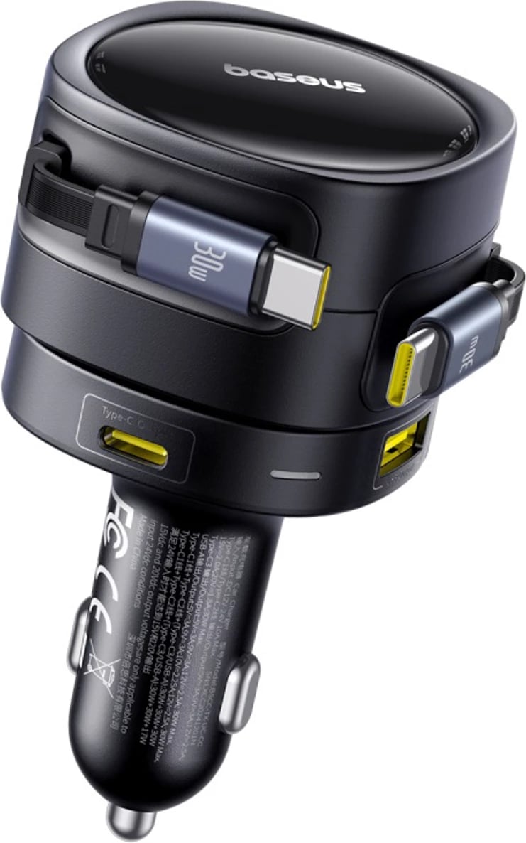 Karikues veture Baseus Enjoyment Max 90W, 2x USB-C + USB-A + kabllo USB-C, i zi