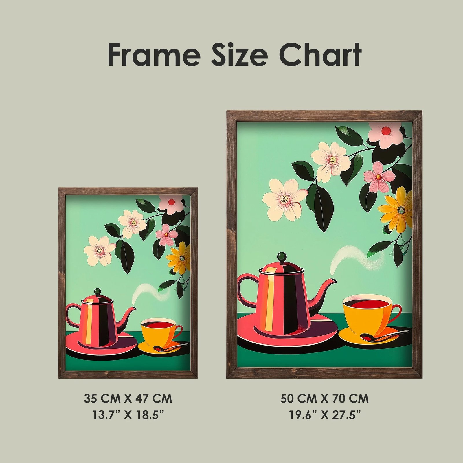 Pikturë dekorative me kornizë MDF, Wallity, TUN024-L, shumëngjyrëshe, 35x47x2 cm