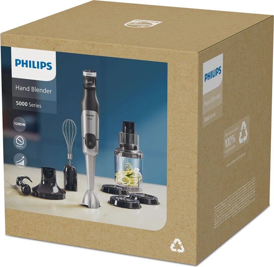 Blender Philips 5000 series HR2684/00, 1200 W, Ngjyrë e zezë, Çelik inox