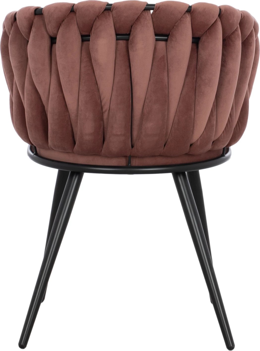 Karrige Luanda, kadife, ngjyrë molle të kalbur, këmbë metalike, FH8741.02, 60x54x78 cm, set prej 2 copë