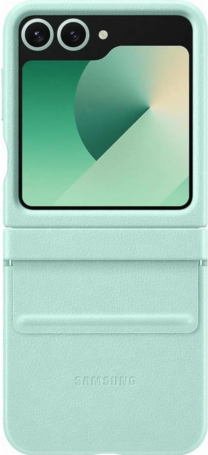 Mbështjellës Samsung Galaxy Z Flip 6, eco-leather, miętowy