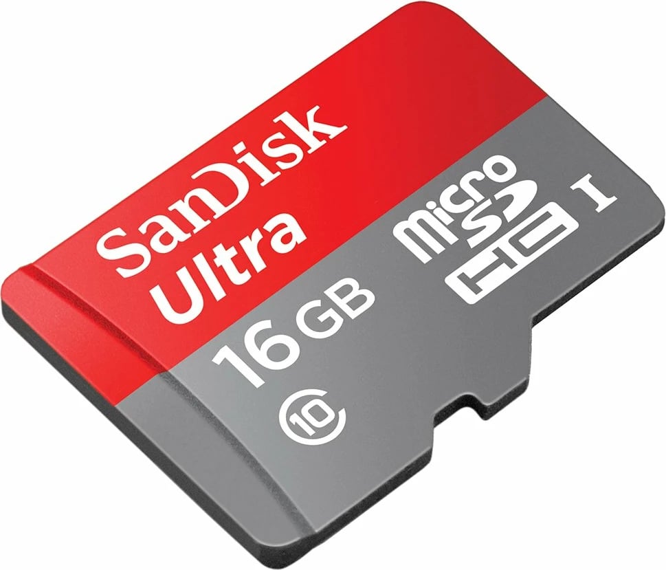 Kartë e memories SanDisk Ultra microSDHC, 16gb me adapter