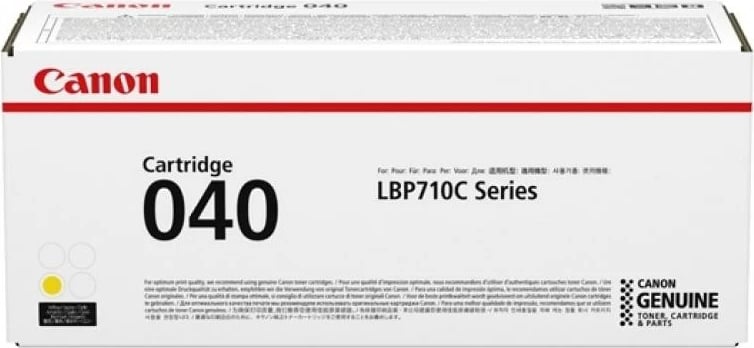 Toner Canon 040 për i-SENSYS LBP710C Series, deri 5,400 faqe, verdhë (0454C001)