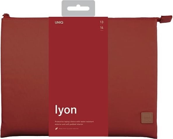 Mbështjellës laptopi UNIQ Lyon, 14", rPET, Kuq