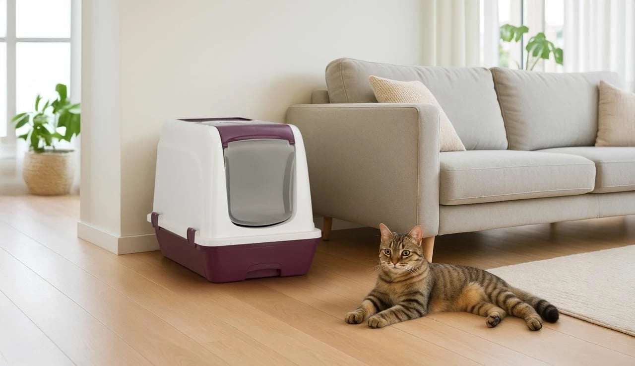 Kuti për rërë mace, Paws & Whiskers, 5115-02, fuchsia