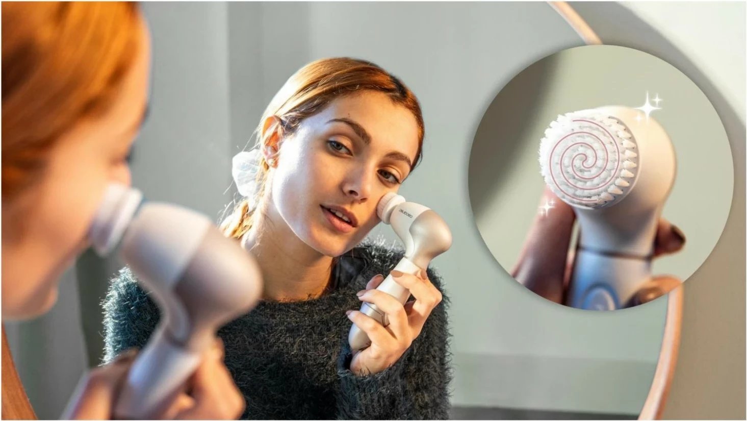 Furçë fytyre Cecotec FaceCare TotalClean Bamba, 9 në 1, e bardhë