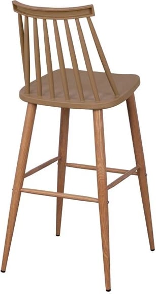 Karrige për bar Vanessa, ngjyrë kapuçino, 43x49x107 cm, set prej 2 copë