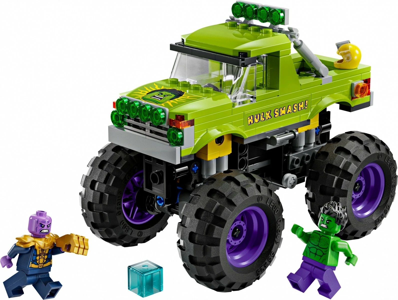 Set ndërtimi LEGO Marvel Super Heroes 76312, Monster Truck Hulk vs Thanos, 229 pjesë, Jeshile