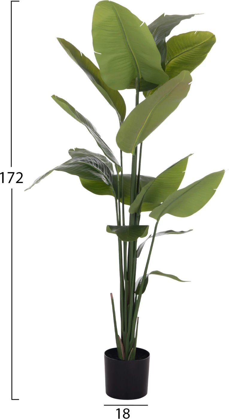 Bimë sintetike dekorative në vazo, Strelitzia, FH4739, Φ18x172cm