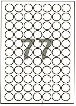 Etiketa vetëngjitëse NEXT Ø25mm, të bardha