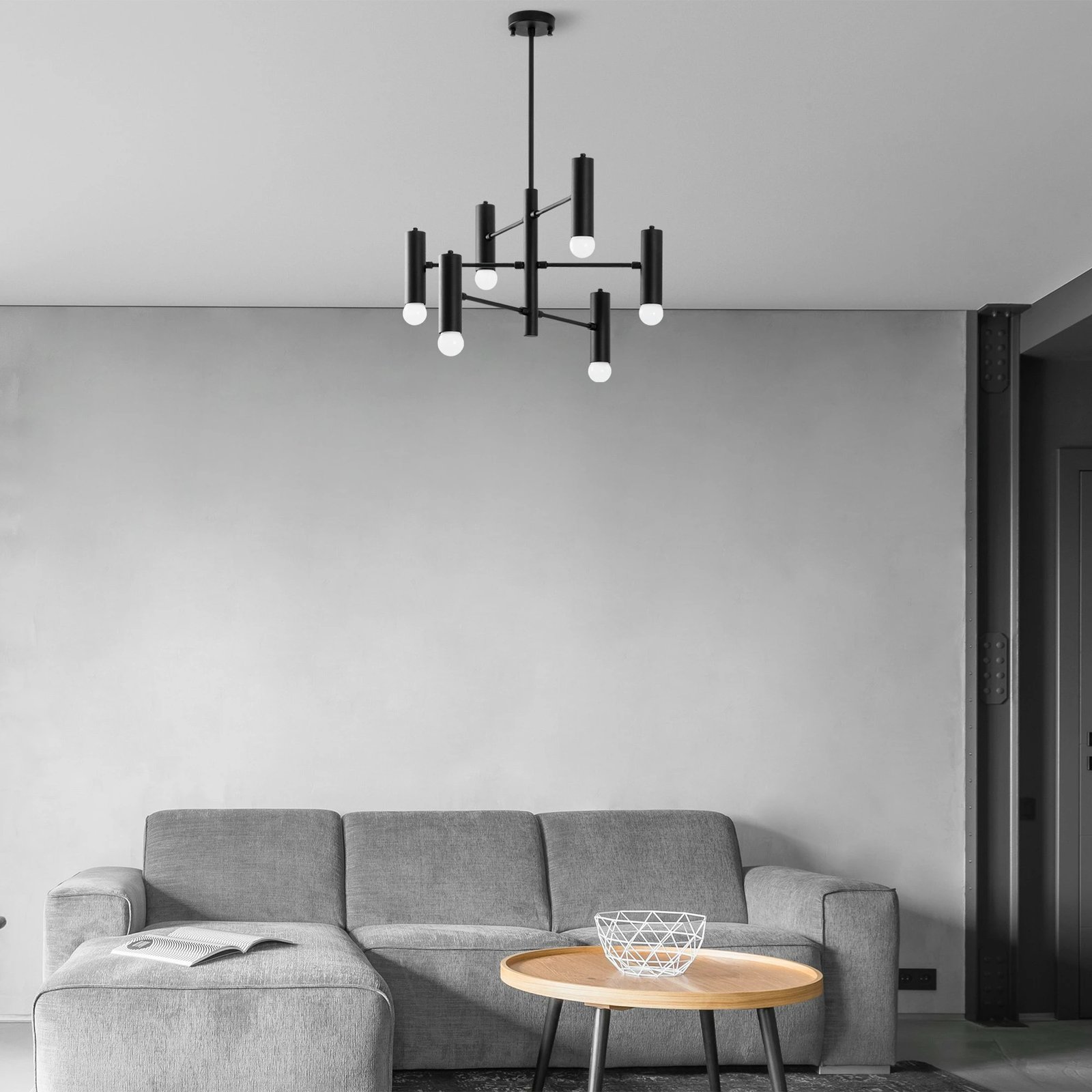 Llambë tavani Opviq, Gharib, e zezë-bardhë, 55x55x73cm