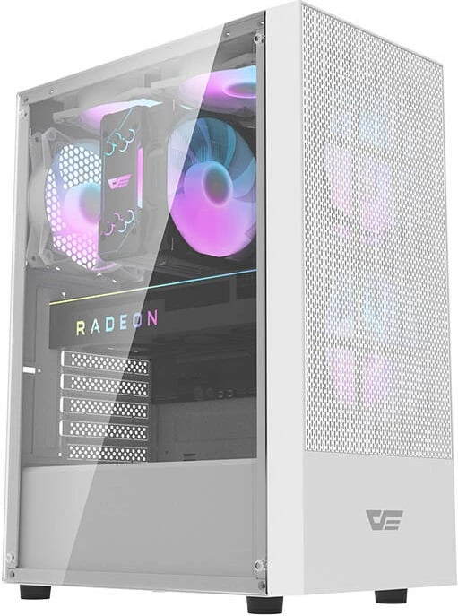 Kasë Darkflash A290, Middle Tower, me 3 ventilatorë ARGB, e bardhë