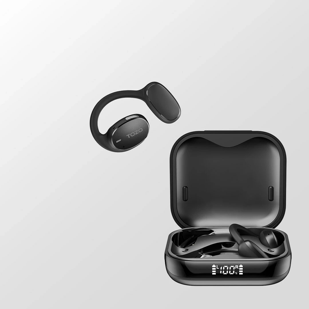 Kufje TOZO OpenEgo TWS Bluetooth, USB Type-C, Zezë